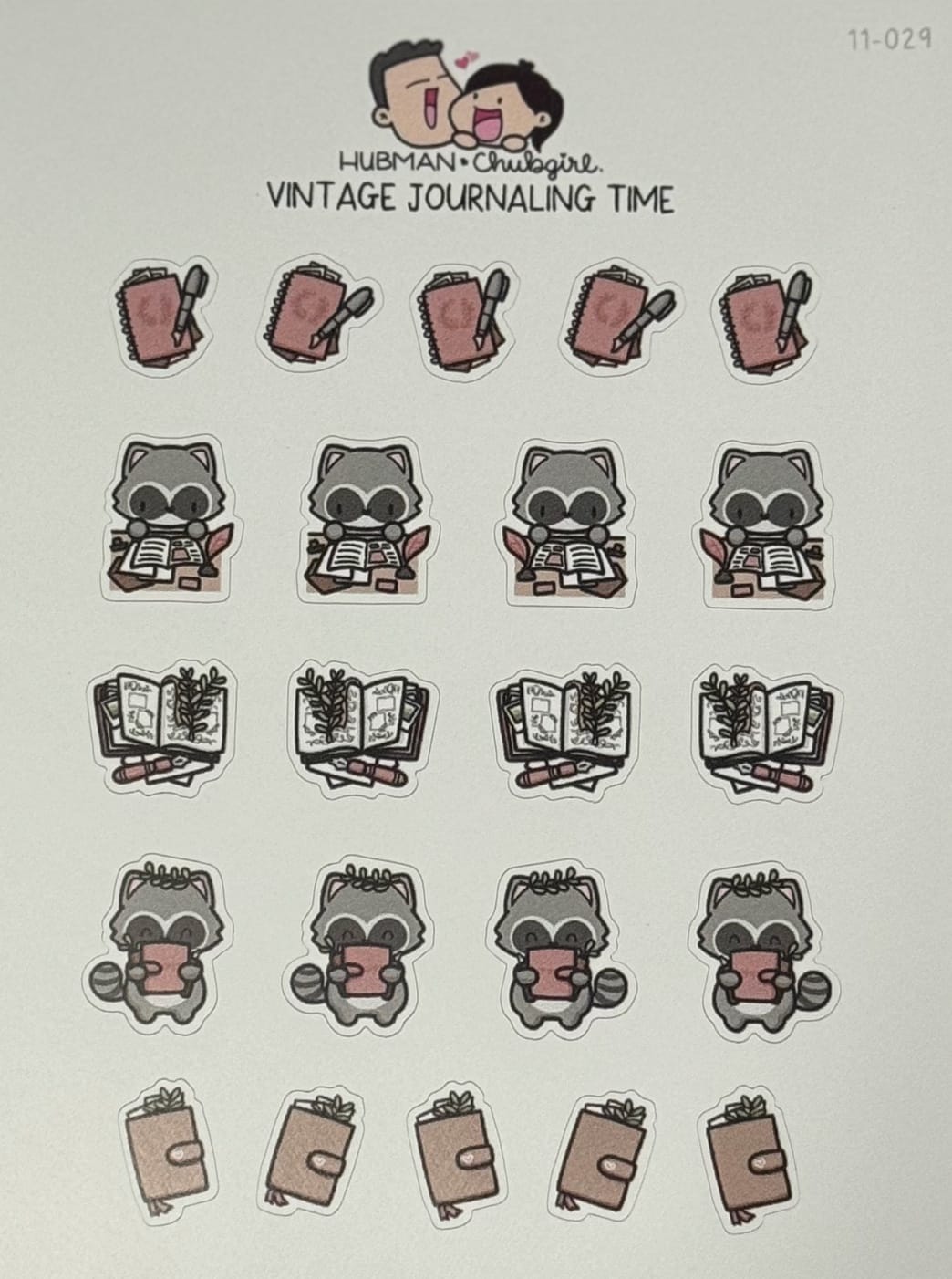 Customer photo review of Vintage Journaling Time Planner Stickers