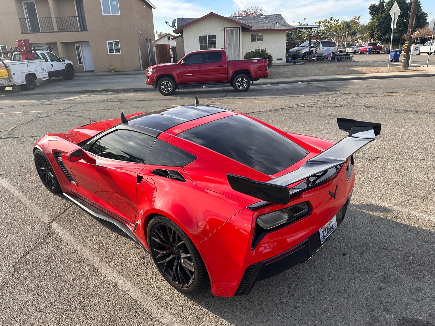 Customer photo review of Corvette C7 ZR1 ZTK Conversion Rear Spoiler High Wing