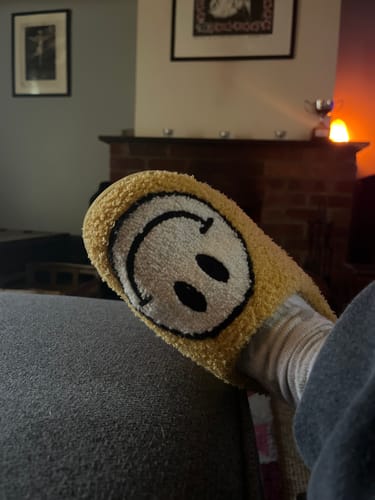 Customer photo review of Happy Face Slippers