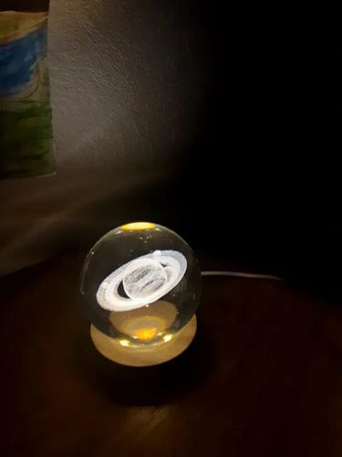 Customer photo review of Ledsen™ CrystalBall - 3D-Solsystemkrystalkugle Med LED-Lys