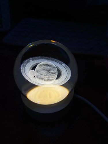 Customer photo review of Ledsen™ CrystalBall - 3D-Solsystemkrystalkugle Med LED-Lys
