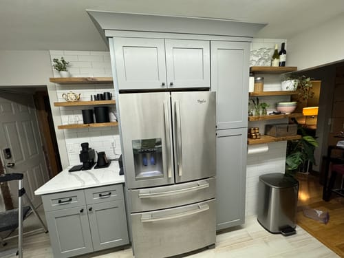 Customer photo review of Rustic Floating Shelves