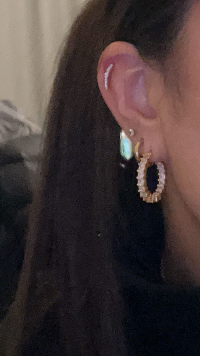 Customer photo review of Cristallo Ohrringe | 18K vergoldet