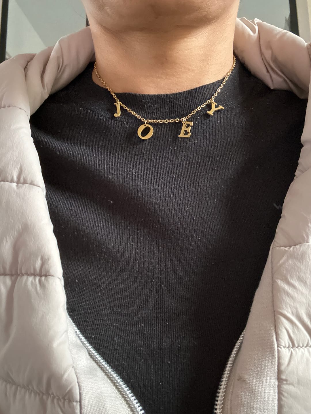 Customer photo review of Collier Personnalisable Initiales