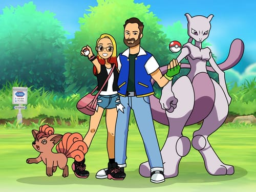 Customer photo review of Custom Anime Style Portraits of Your Choice