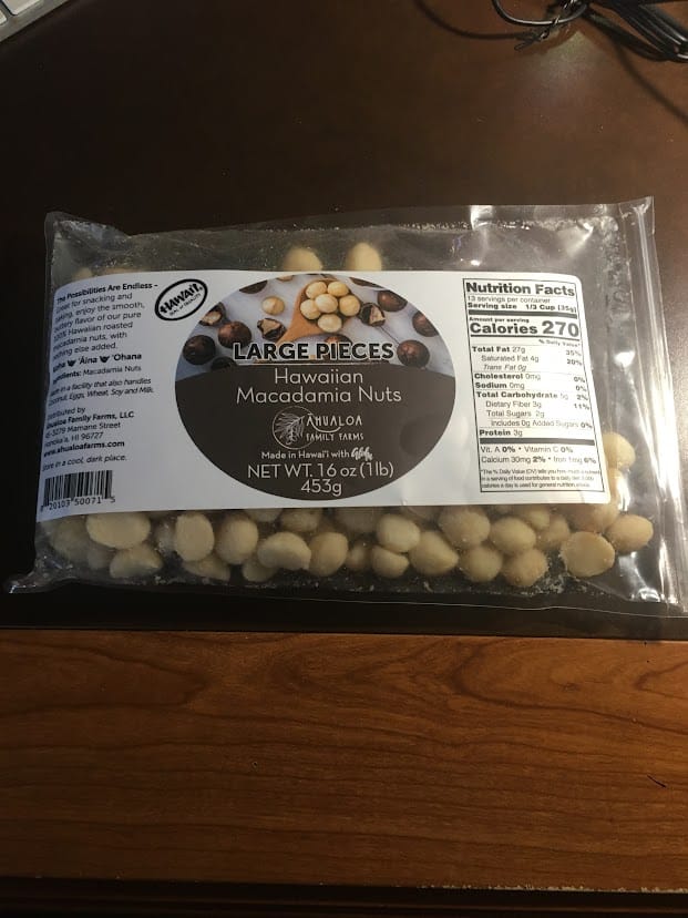 Customer photo review of Hawaiian Macadamia Nut Large Pieces