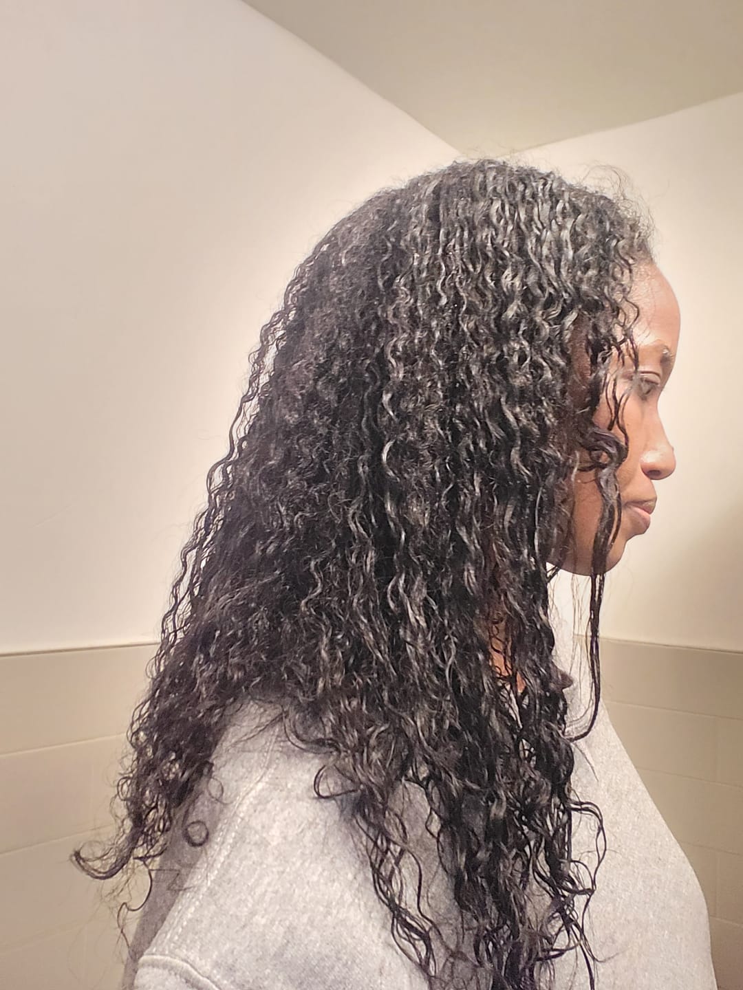 Customer photo review of Wash and Go System with Heavy Hold for Curly Hair