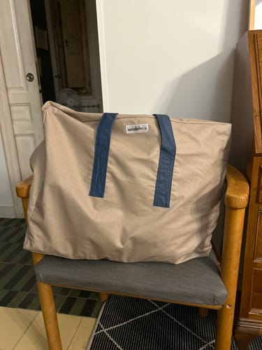Customer photo review of Pack Bolsa MyBigBag y Neceser Reversible -  Piedra con asas y cremallera petrol