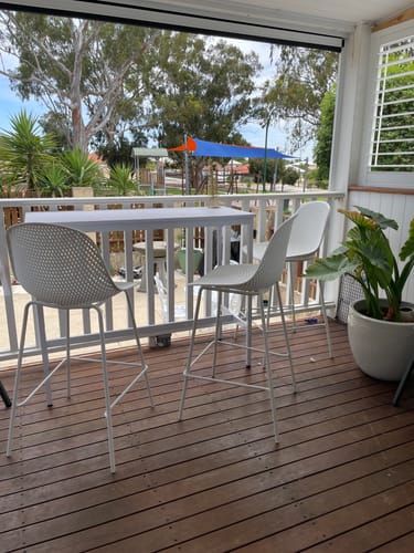 Customer photo review of Brooks 65cm Bar Stool in White