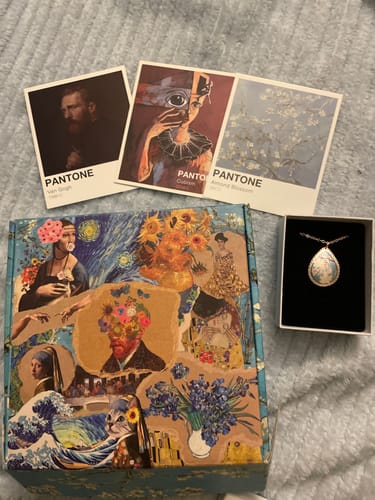 Customer photo review of Van Gogh Almond Blossom Tablo Tasarım Kolye
