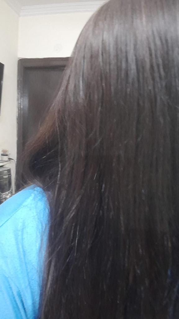Customer photo review of Dark Brown 3.00 SacredHerbs Botanically Activated Gel Hair Color