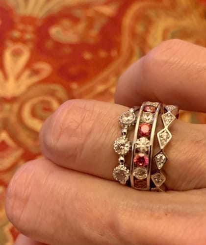 Customer photo review of CZ Eternity Ring in Sterling Silver