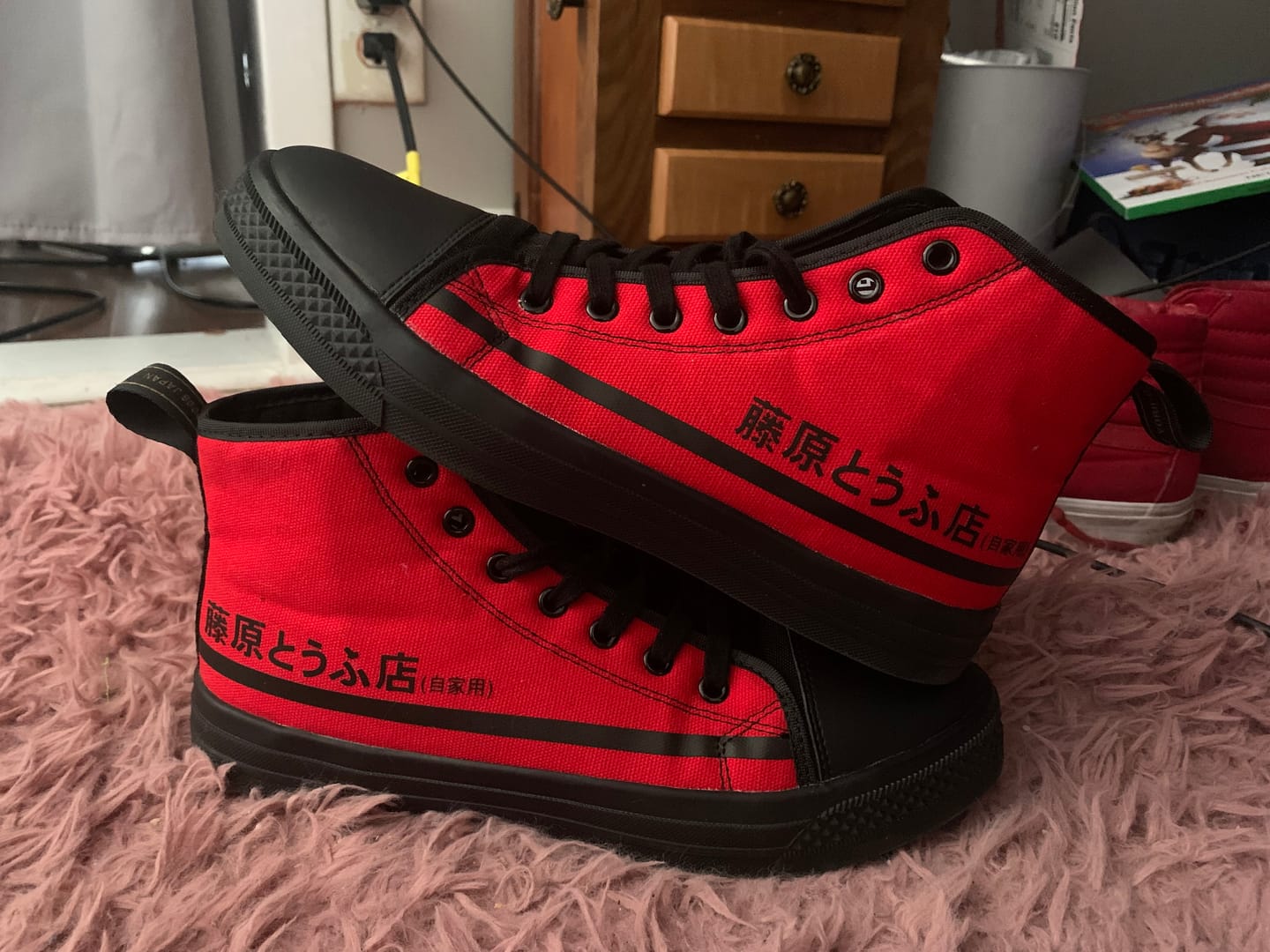 Customer photo review of HTXJPN Fuji2 Red Panda High Top Sneakers