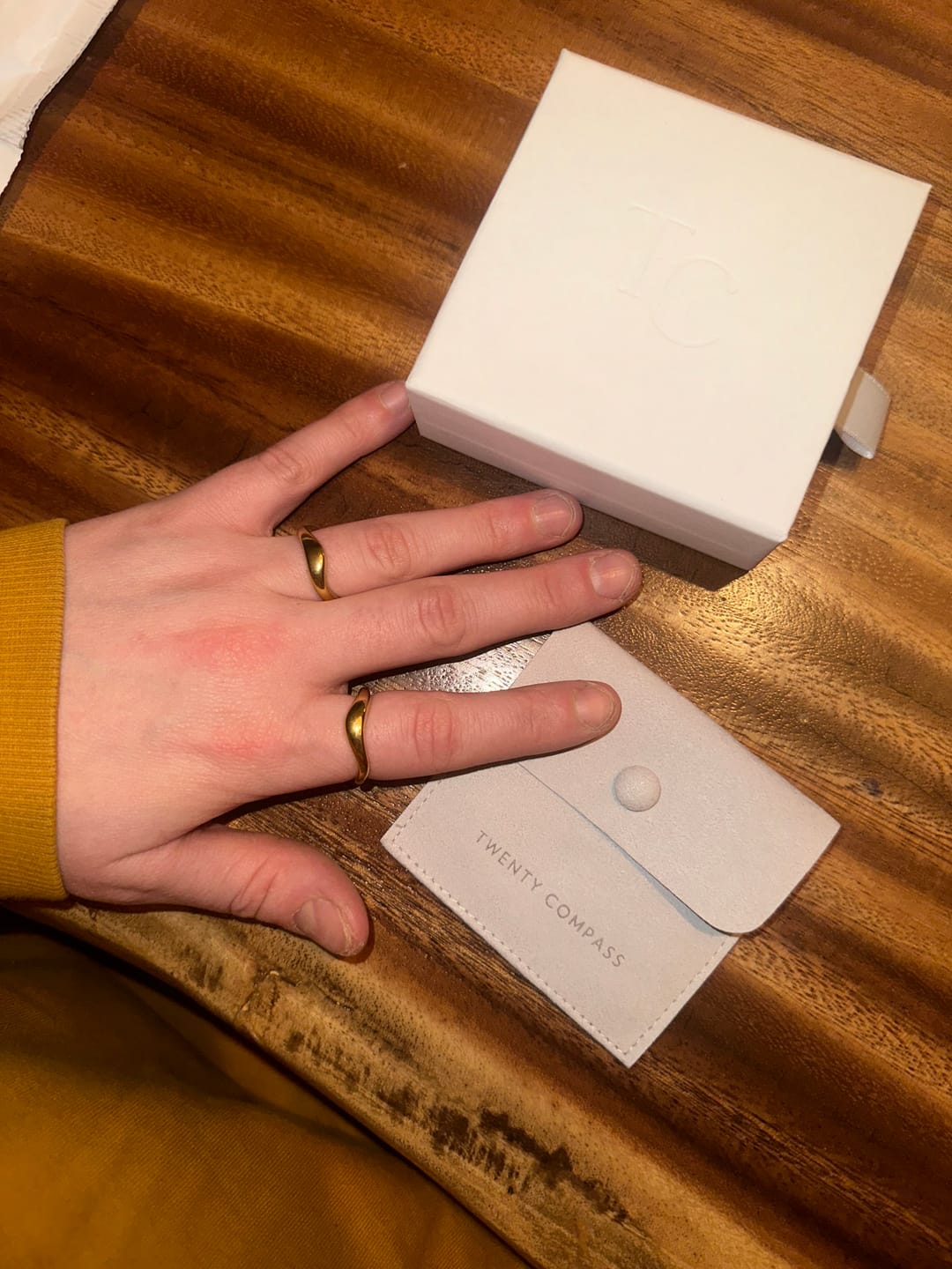 Customer photo review of Curves Ring Set - Gold