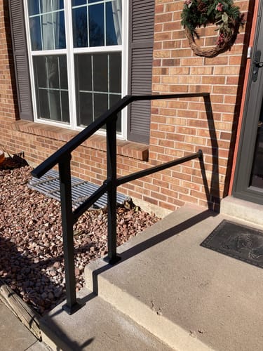 Customer photo review of Stairs Handrail Wall Extension
