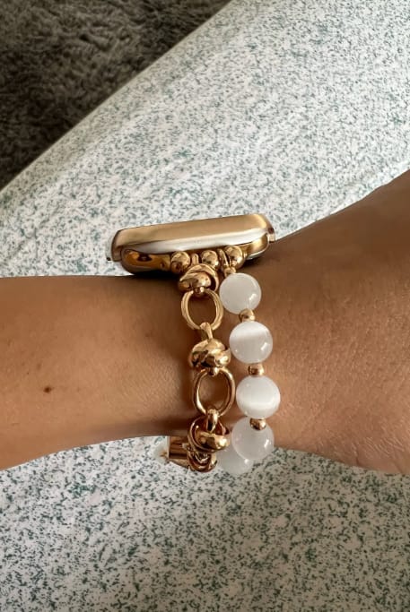 Customer photo review of Appel Watch Metallarmband "Perl"