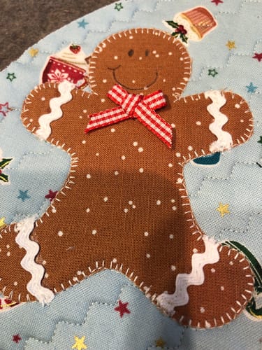 Customer photo review of Snow Sweet Snow Dots Gingersnap Yardage by RBD for C9671 GINGERSNAP - PRICE PER 1/2 YARD