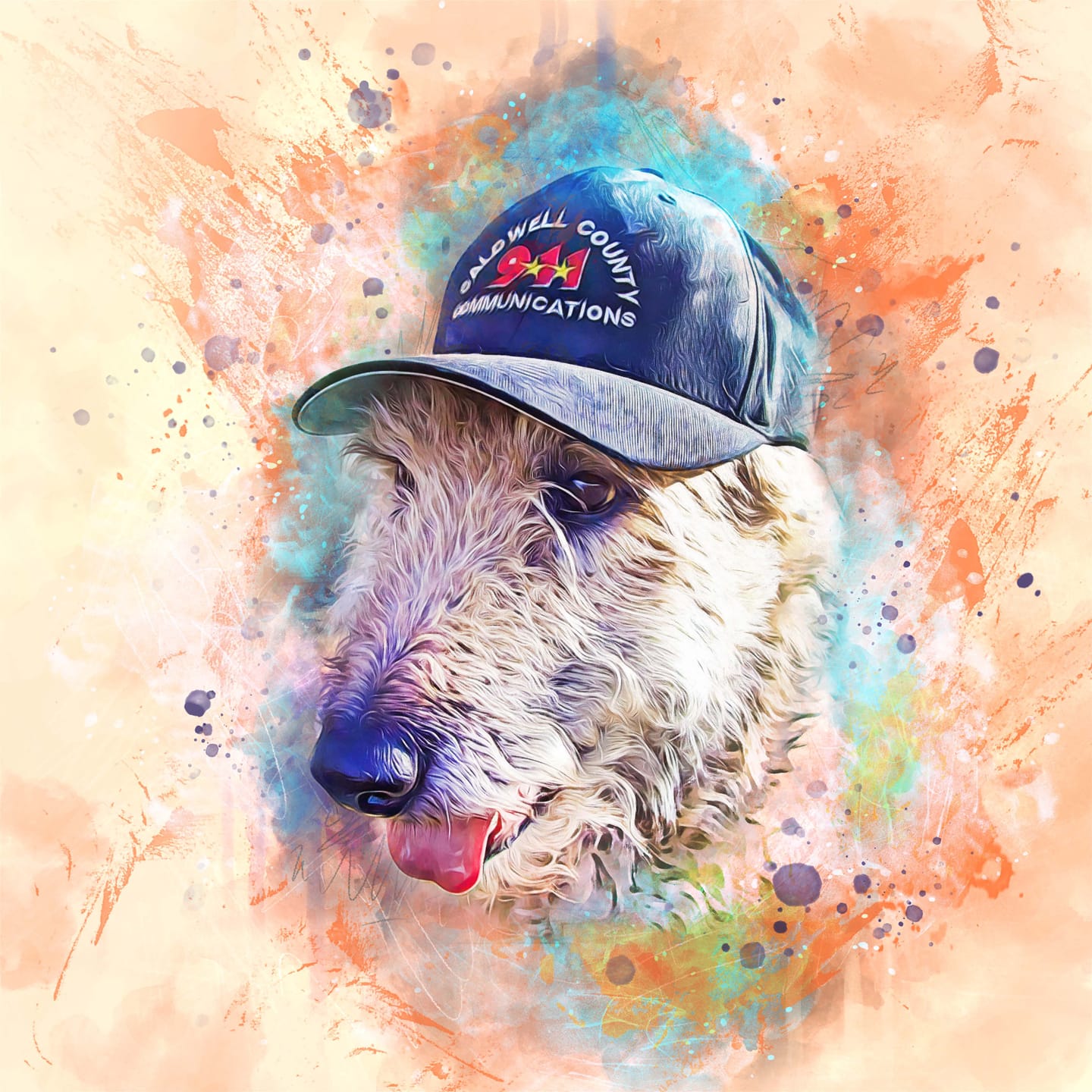 Customer photo review of Watercolor Pet Art - Pet Galaxy (PG)