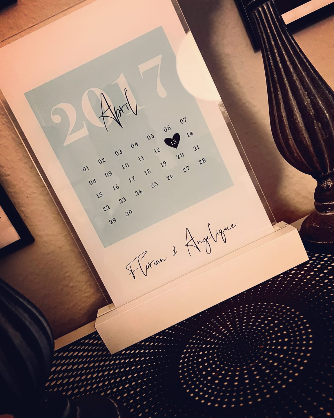 Customer photo review of Euer Love-Datum (Acryl-Glas)