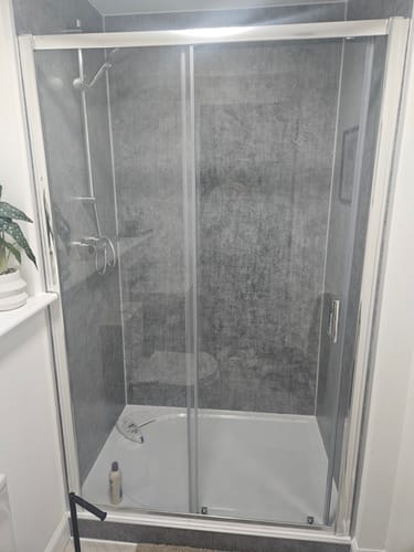 Customer photo review of ShowerWorX Lela 1200mm Sliding Shower Door - 5mm Glass