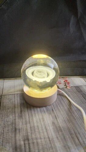 Customer photo review of Ledsen™ CrystalBall - 3D-Solsystemkrystalkugle Med LED-Lys