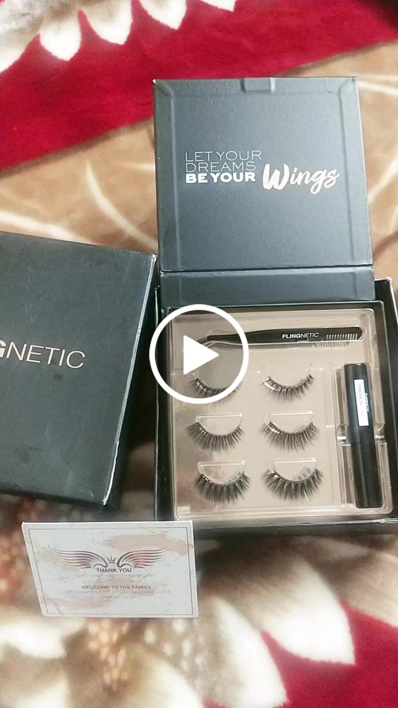 Customer video review of FLINGNETIC MAGNETIC EYE LINER & LASHES KIT (12 Magnets - NEW EDITION)
