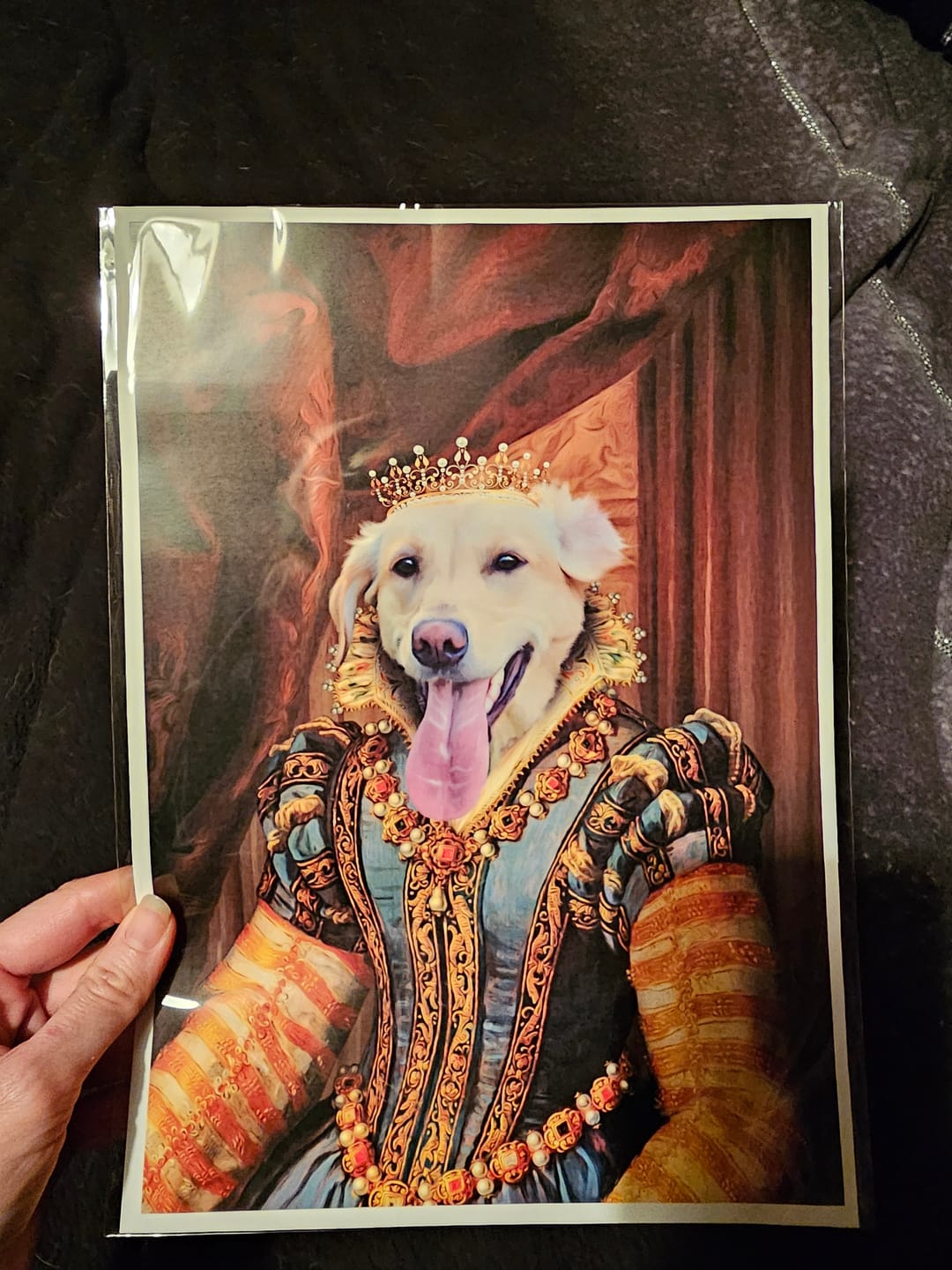 Customer photo review of The Pearl Princess: Custom Pet Portrait