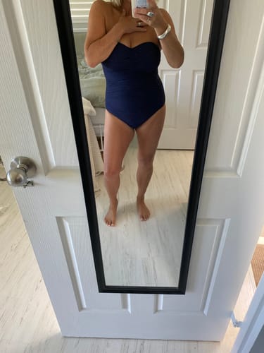 Customer photo review of Textured Navy Bandeau