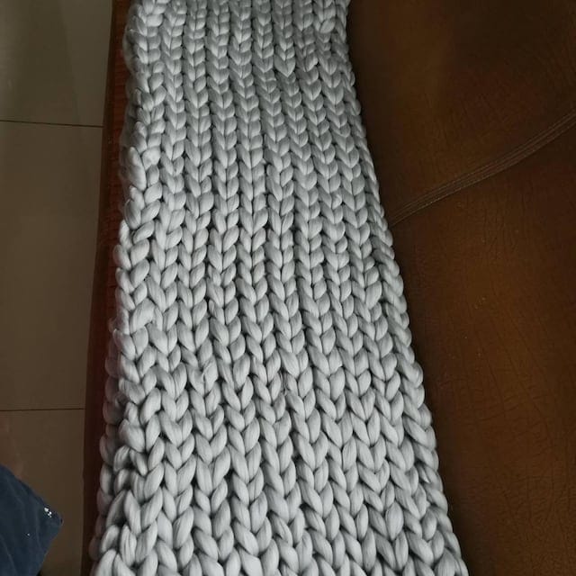 Customer photo review of Couverture tricotée Ulra-Doux