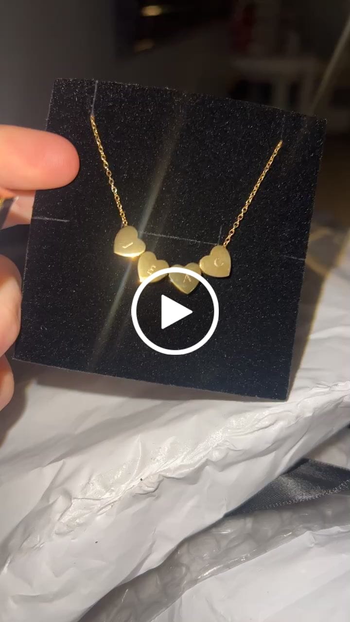 Customer video review of Amo Heart Quadruple Bead Necklace in Gold