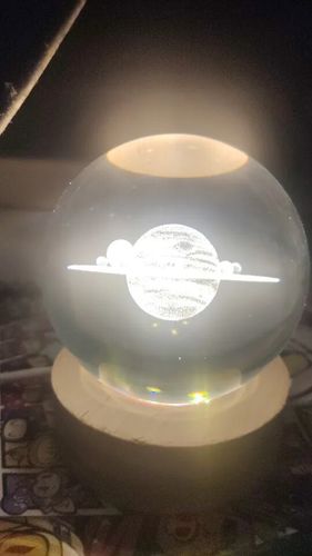 Customer photo review of Ledsen™ CrystalBall - 3D-Solsystemkrystalkugle Med LED-Lys