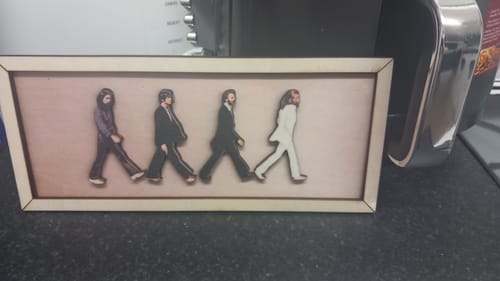 Customer photo review of The Beatles Framed Abbey Road Portrait