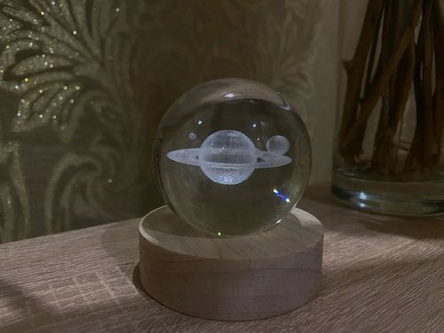 Customer photo review of Ledsen™ CrystalBall - 3D-Solsystemkrystalkugle Med LED-Lys