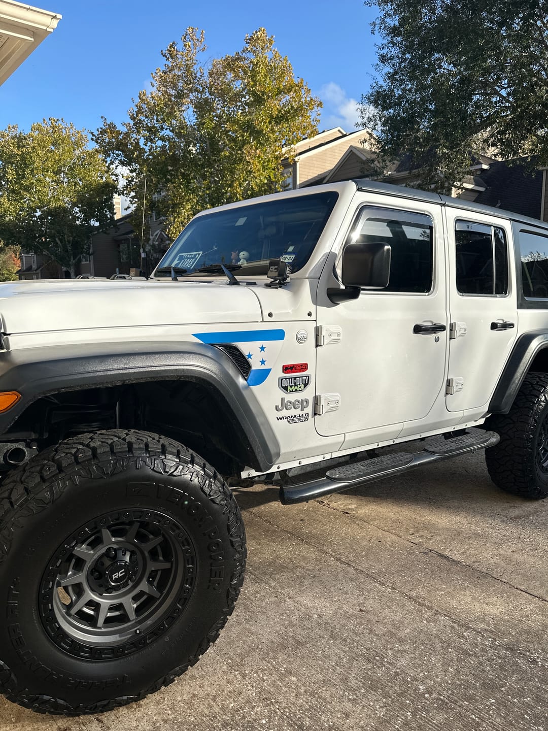 Customer photo review of Design Your Own Fender Vent Premium Wrap Decal for Wrangler and Gladiator