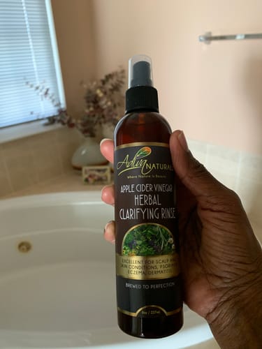Customer photo review of Apple Cider Vinegar Clarifying Herbal Rinse 8oz