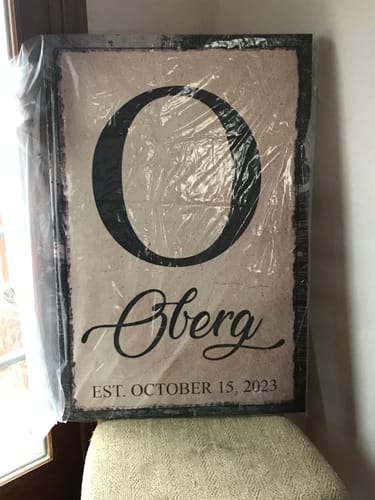Customer photo review of Family Monogram Sign II
