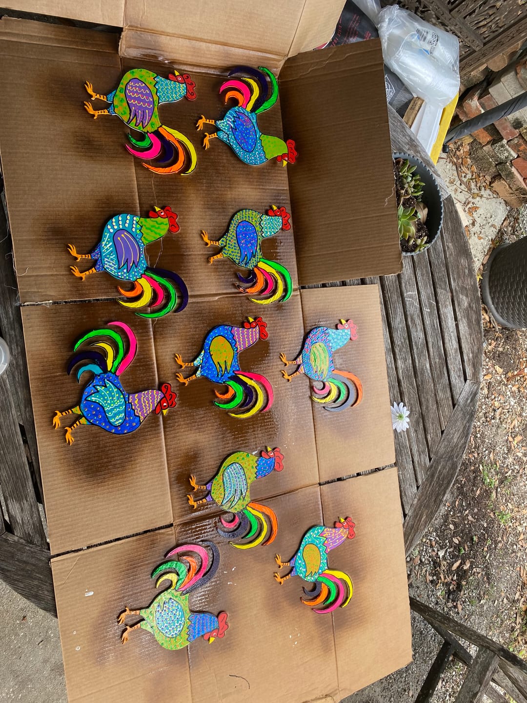 Customer photo review of Unfinished Wood Rooster Chicken Shape - Farm Animal - Craft - up to 24" DIY