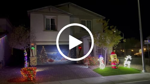 Customer video review of Christmas New Year Holiday Celebration Traditional Family Winter Time Garage Door Wrap Cover Mural Decoration