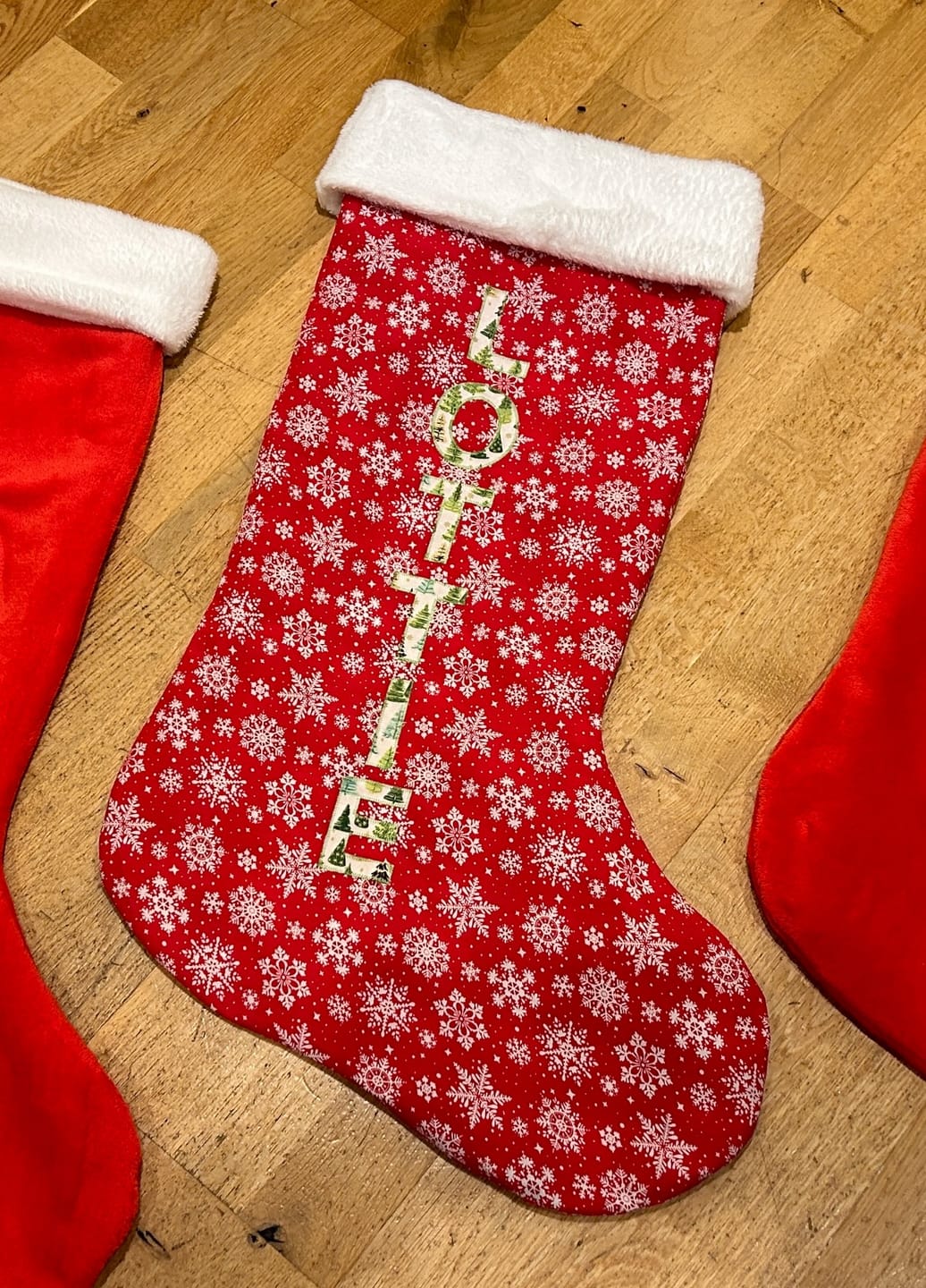 Customer photo review of All Over Snowflakes Polycotton Fabric