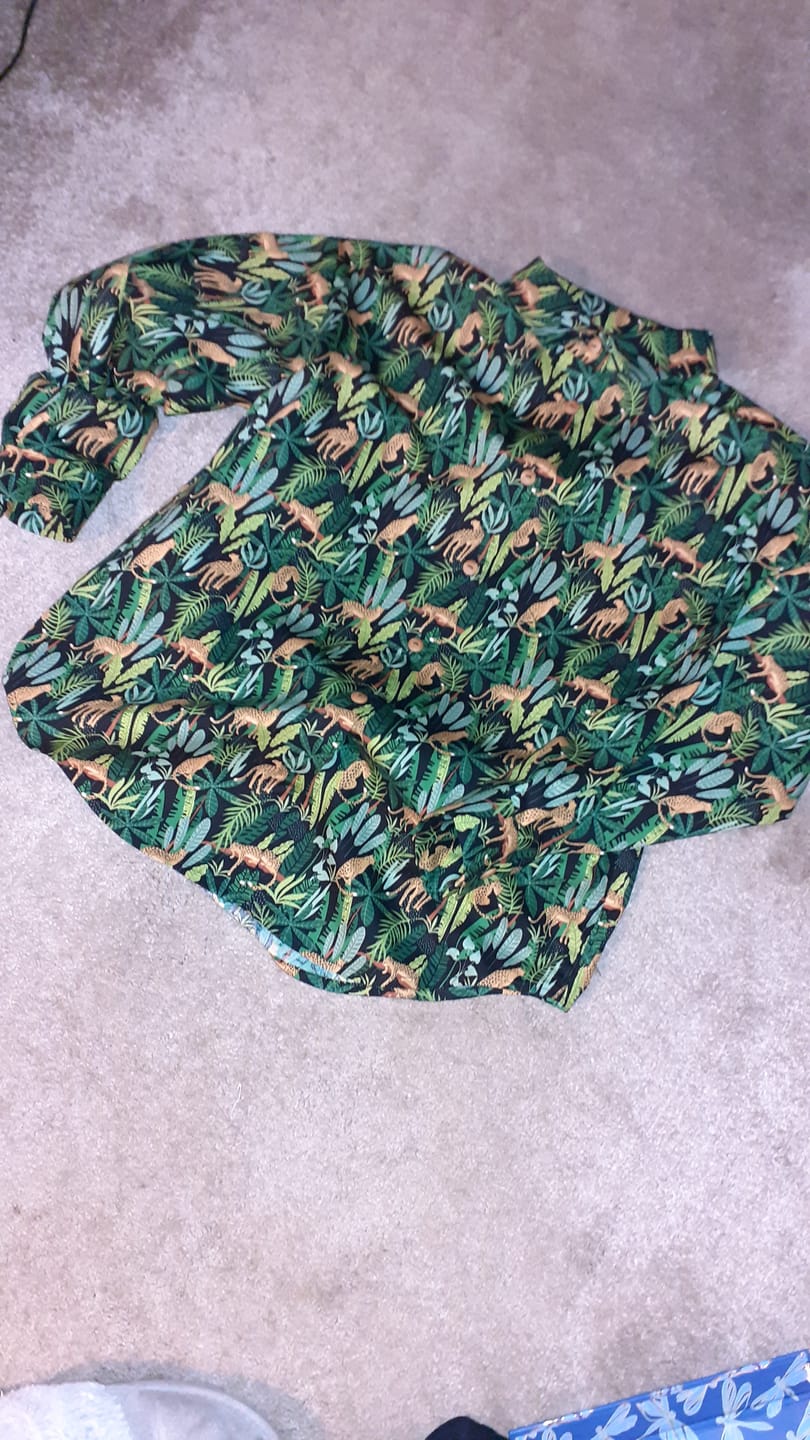Customer photo review of Jungle Leopards Rose & Hubble Cotton Poplin Fabric