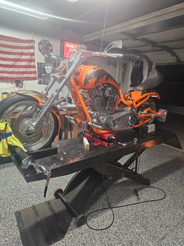 Customer photo review of 15mm Spindle Kit for Street Bike Tire Changer