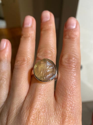 Customer photo review of Libyan Desert Glass Rings- Size 9