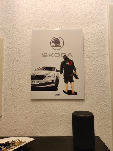 Customer photo review of Dein handgezeichnetes Fahrzeug als Metall Poster