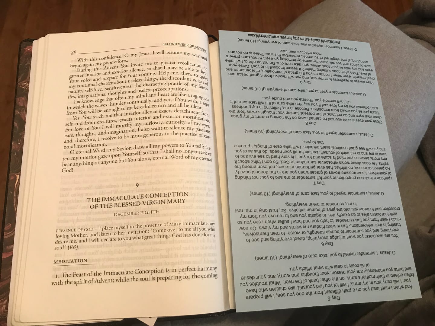 Customer photo review of Prayer Card-Surrender Novena (Package of 10)