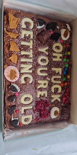 Customer photo review of Mega custom message loaded brownie