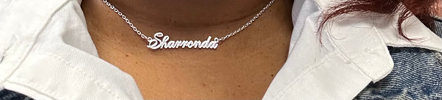 Customer photo review of Personalized Name Necklace