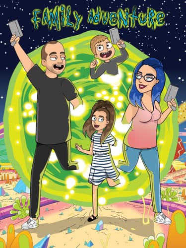 Customer photo review of 'Rick and Morty' Custom Portrait