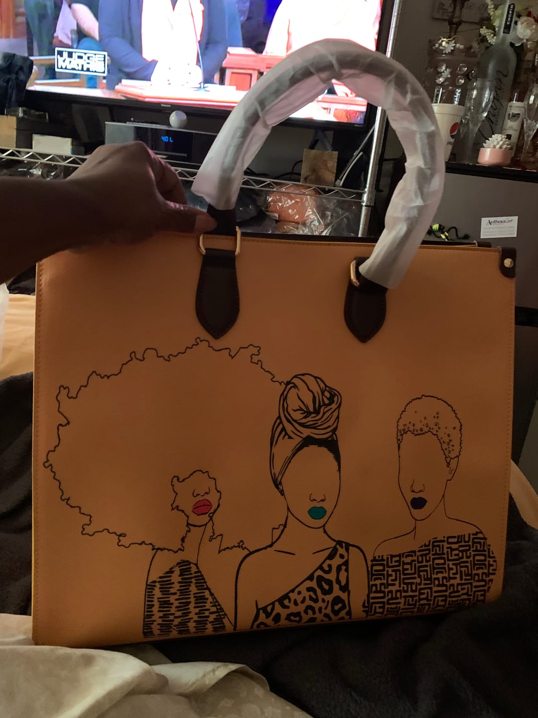Customer photo review of Mahogany Tote Bag