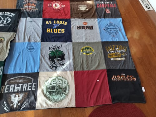 Customer photo review of Classic T-Shirt Blanket
