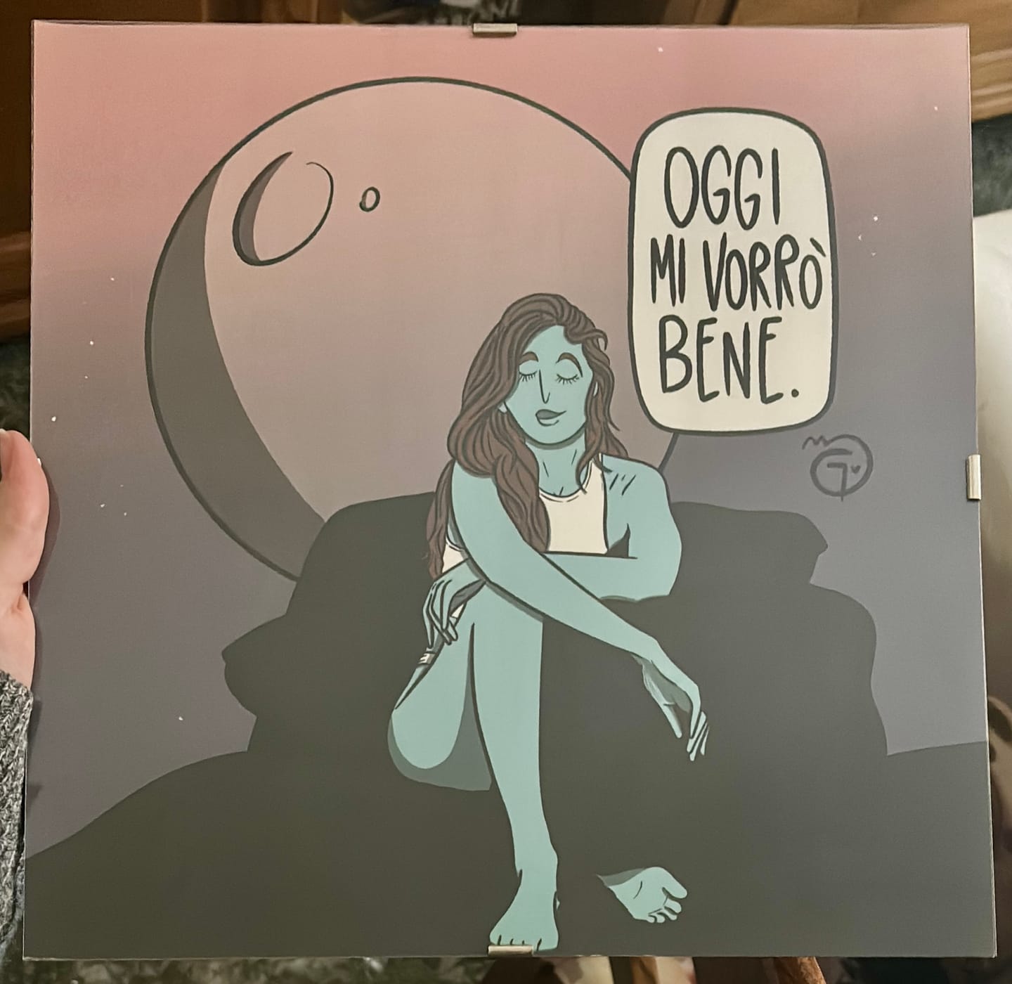 Customer photo review of Poster su cartoncino premium - Oggi mi vorrò bene